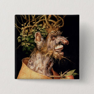 Winter, 15 Cm Square Badge