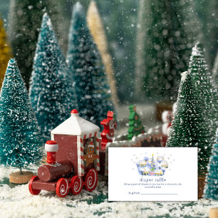 Winter A Village Diaper Raffle Baby Shower  Enclosure Card