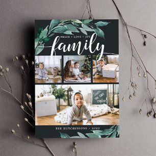 Winter Abundance   Holiday Photo Collage Card