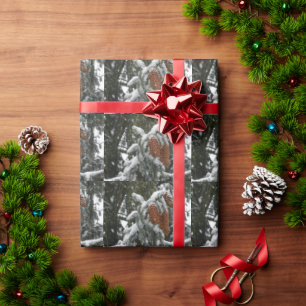 WINTER ACORNS WRAPPING PAPER