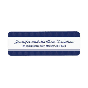 Winter Address Label in Navy