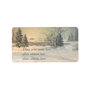 Winter adress lable label