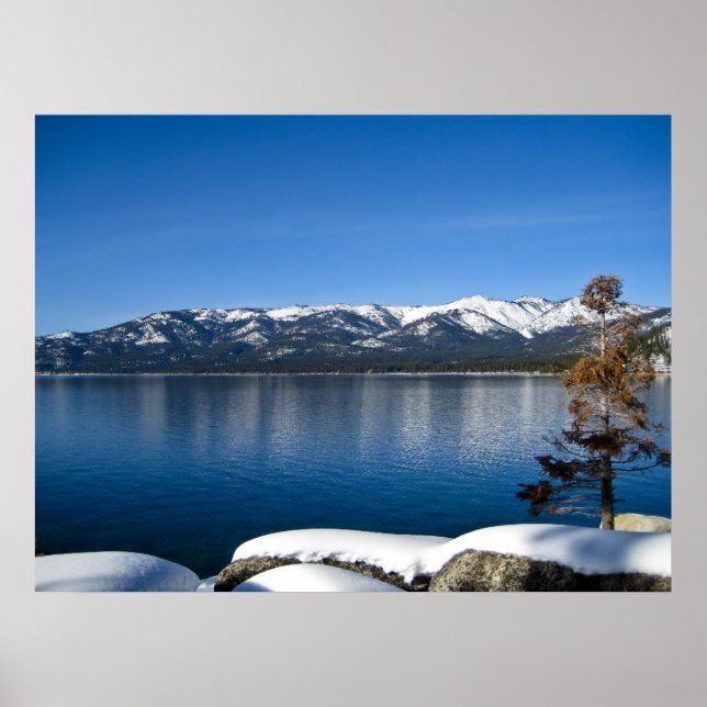 Winter Afternoon at Lake Tahoe II Poster (Front)
