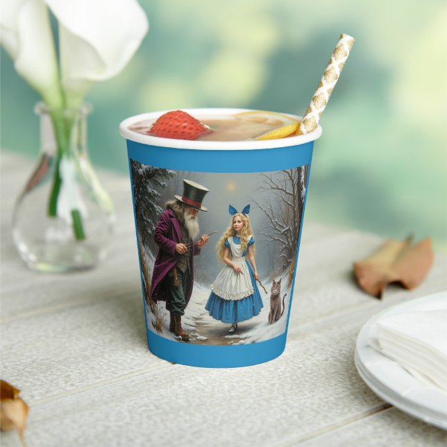 Winter Alice blue paper cups (Insitu)