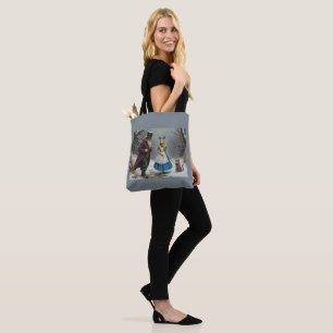 Winter Alice grey shoulder tote bag