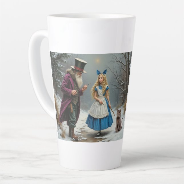 Winter Alice large latte mug (Left Angle)