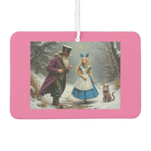 Winter Alice pink car air freshener