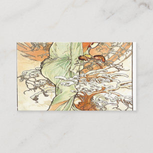 Winter Alphonse Mucha Business Card
