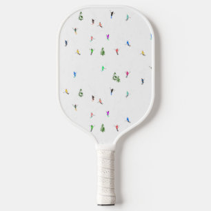 Winter Alpine Skiers Skiing Ski Skis Pattern Pickleball Paddle