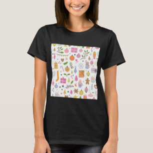 Winter and Christmas pattern Design. T-Shirt