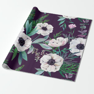 Winter anemones wrapping paper