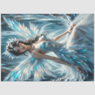 Winter Angel Fairy Ice Kingdom Fantasy Decoupage  Tissue Paper