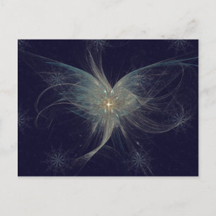 Winter Angel Fractal Art Holiday Postcard