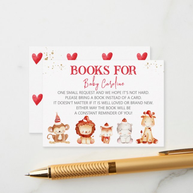 Winter Animals, Books for Baby, Library Enclosure Card (Front/Back In Situ)