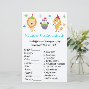 Winter animals christmas around the world game