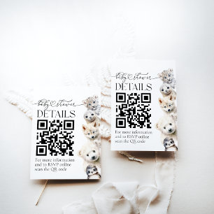 Winter Animals Gender Neutral Baby Shower DETAILS Enclosure Card