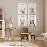 Winter Animals Gender Neutral Baby Shower Gift<br><div class="desc">Set of Winter Animals Gender Neutral Nursery wall art. This set of 4  animal prints will be the perfect addition to your kids room or Baby Nursery.</div>