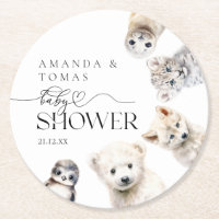 Winter Animals Gender Neutral Thanks Baby Shower