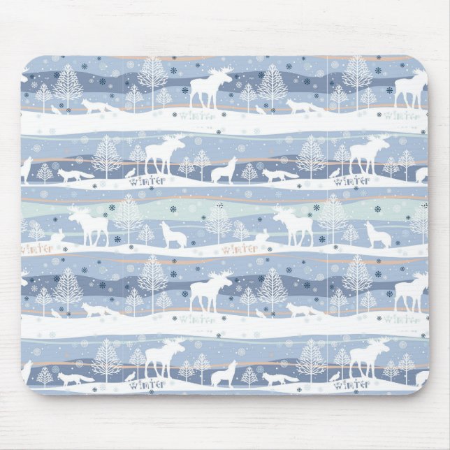 Winter Animals Mouse Mat (Front)