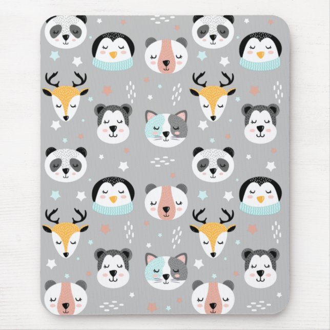 Winter Animals Mouse Mat (Front)