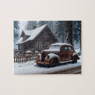 Winter Antique Car Puzzle