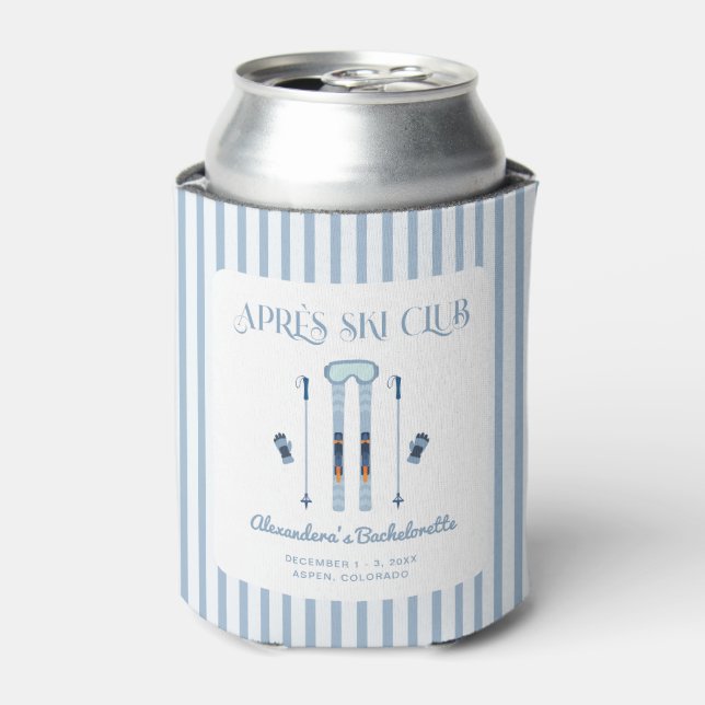 Winter Apres Ski Bachelorette Party Favour Can Cooler (Can Front)