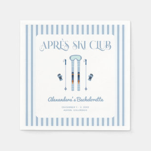 Winter Apres Ski Bachelorette Party  Napkin