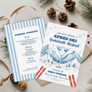 Winter  Aprés Ski bachelorette party weekend  Invitation