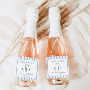 Winter Apres Ski Bachelorette Sparkling Wine Label