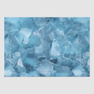 Winter Aqua Blue Ice Snowflakes Christmas Tissue Paper
