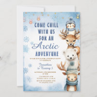 Winter Arctic Adventure 1st Birthday Animals Party