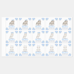 Winter Arctic Animals Baby Shower Bookplate