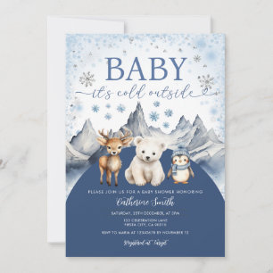 Winter Arctic Baby It’s Cold Outside Baby Shower Invitation