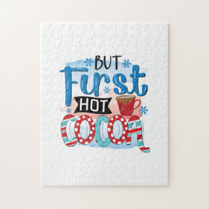 Winter Art But First Hot Coffee Jigsaw Puzzle