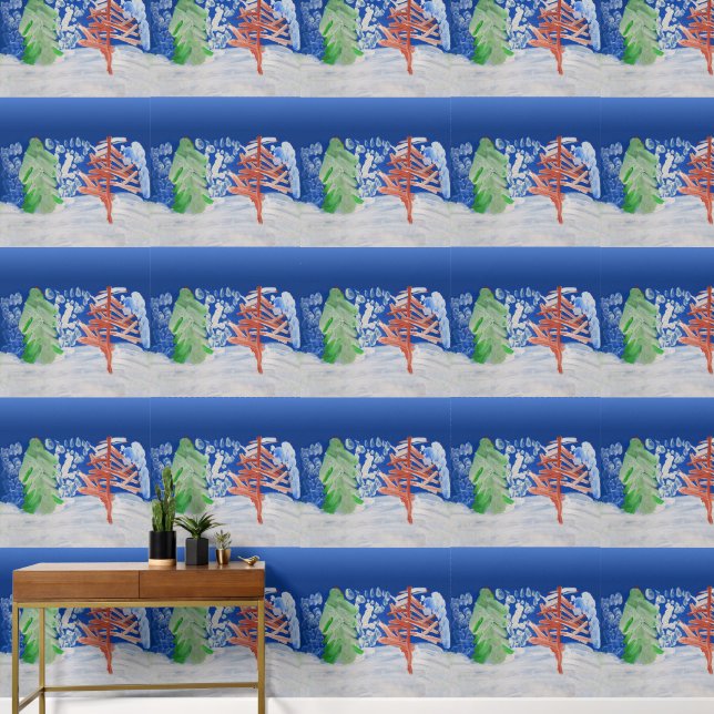 Winter Art by Kids Wallpaper (Hallway)