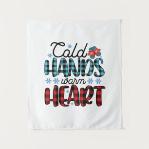 Winter Art Cold Hands Warm Heart Tapestry