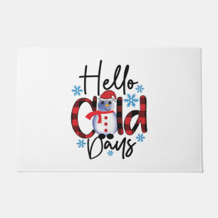 Winter Art Hello Cold Days Doormat