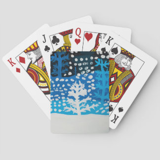 Winter art playing cards