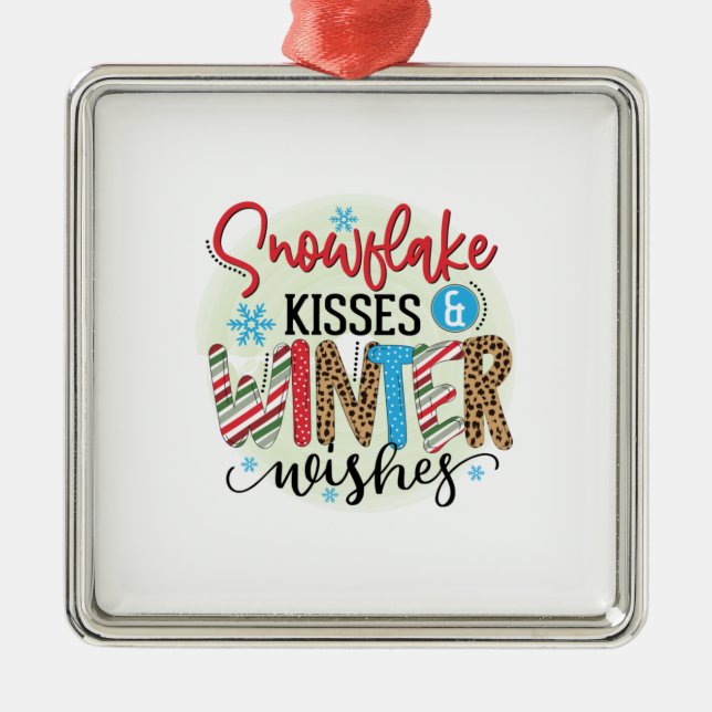 Winter Art Winter Wishes Metal Tree Decoration (Front)