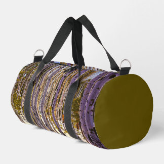Winter Aspen Forest – Violets, Greens, Yellows Duffle Bag