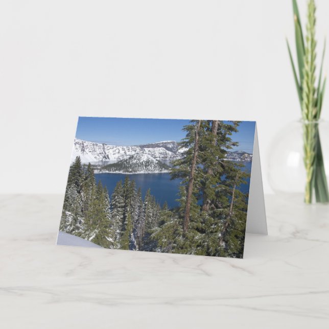 Winter at Crater Lake Card (Front)