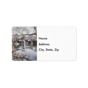 Winter At Finley Dam Address Label