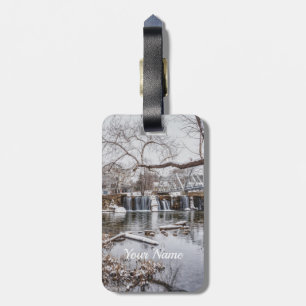 Winter At Finley Dam Luggage Tag