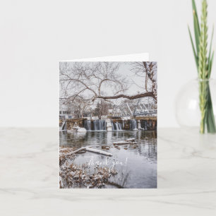 Winter At Finley Dam Thank You Card