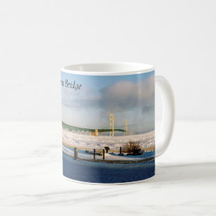 Winter at Mackinac Bridge mug