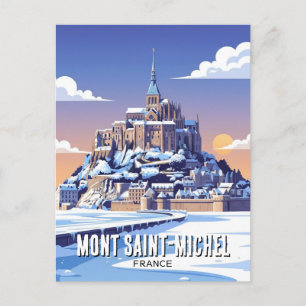 Winter at Mont Saint-Michel Postcard