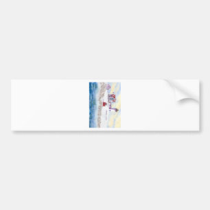 winter at Nubble LIghthouse in Maine Bumper Sticker