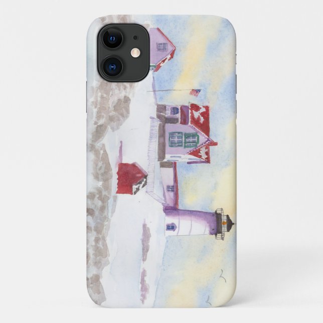 winter at Nubble LIghthouse in Maine Case-Mate Sam iPhone Case (Back)