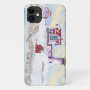 winter at Nubble LIghthouse in Maine Case-Mate Sam iPhone 11 Case