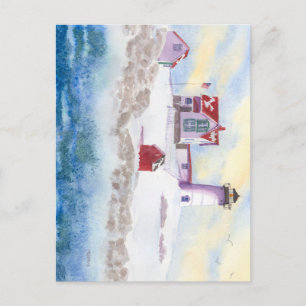 winter at Nubble LIghthouse in Maine Postcard